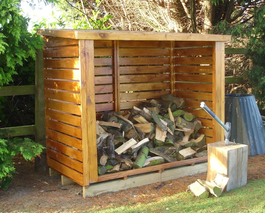 Large Heavy Duty Garden Log Store - Chestnut Mill