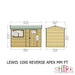 Lewis 10'x6' Single Door Shed Reverse Apex Style D - Chestnut Mill