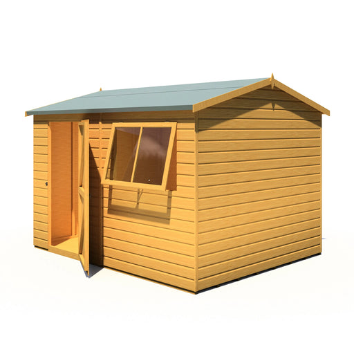 Lewis 10'x8' Single Door Shed  Reverse Apex Style D - Chestnut Mill