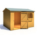 Lewis 10'x8' Single Door Shed  Reverse Apex Style D - Chestnut Mill