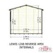 Lewis 12'x8' Single Door Shed Reverse Apex Style C - Chestnut Mill