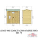 Lewis 4'x6' Double Door Shed Reverse Apex Style - Chestnut Mill