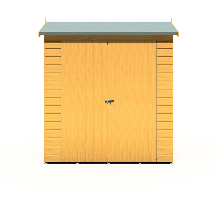 Lewis 4'x6' Double Door Shed Reverse Apex Style - Chestnut Mill