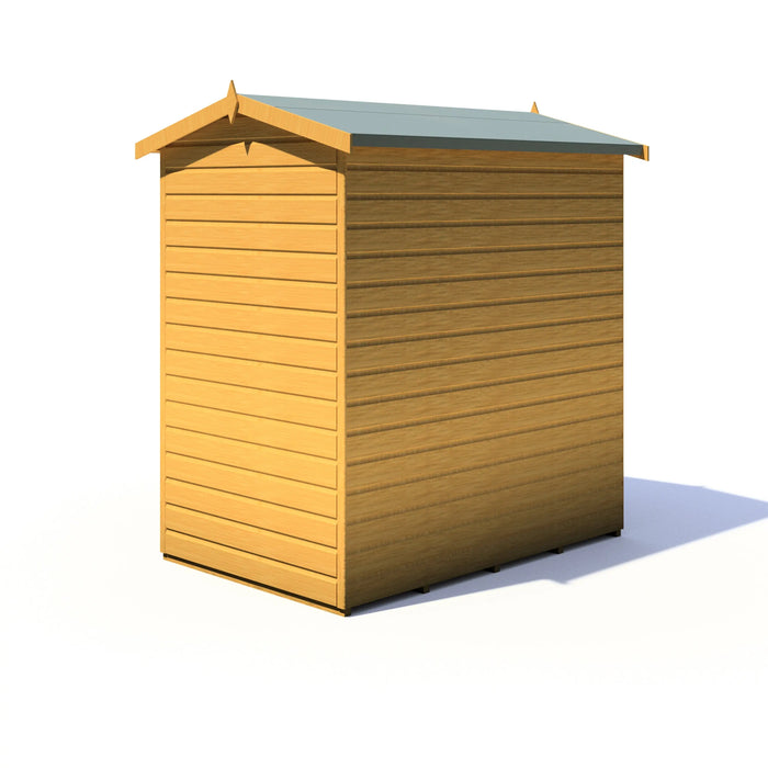 Lewis 4'x6' Double Door Shed Reverse Apex Style - Chestnut Mill