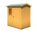 Lewis 6'x4' Single Door Shed Reverse Apex Style C - Chestnut Mill