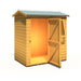 Lewis 6'x4' Single Door Shed Reverse Apex Style D - Chestnut Mill