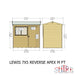 Lewis 7'x5' Single Door Shed Reverse Apex Style D - Chestnut Mill