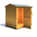 Lewis 7'x5' Single Door Shed Reverse Apex Style D - Chestnut Mill