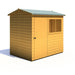 Lewis 7'x5' Single Door Shed Reverse Apex Style D - Chestnut Mill