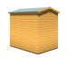 Lewis 7'x5' Single Door Shed Reverse Apex Style D - Chestnut Mill