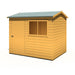 Lewis 8'x6' Single Door Shed Reverse Apex Style D - Chestnut Mill