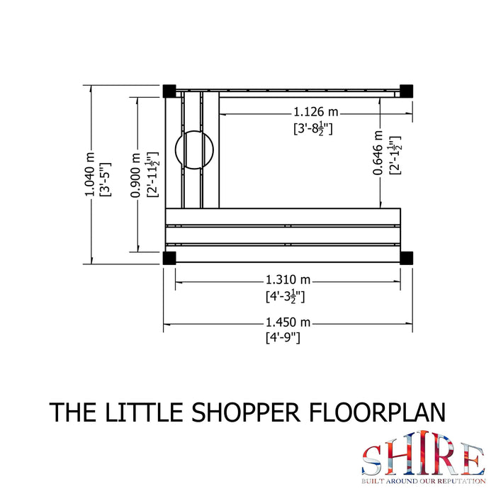 Little Shopper Playhouse - 5'x3' - Chestnut Mill