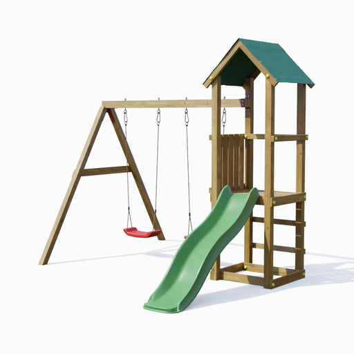 Lucas Climbing Frame with Swing and Slide - Chestnut Mill