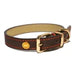 Lux Leather Brown Collar - Various Sizes - Chestnut Mill