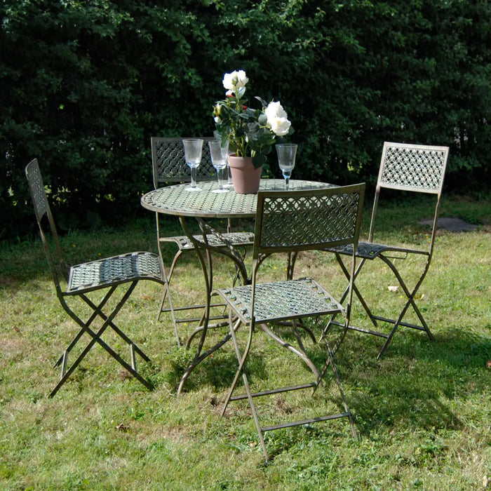 MARLBOROUGH BISTRO SET 5 Piece - Antique Blue Rust - Chestnut Mill