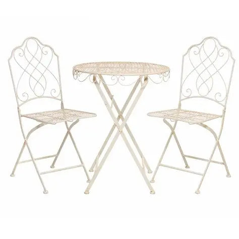 MESH BISTRO SET - WITH FOLDING CHAIRS - 3 Piece Set - Chestnut Mill