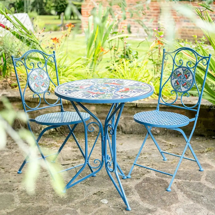 MOSAIC Garden Bistro SET 3 Piece - BLUE Ascalon