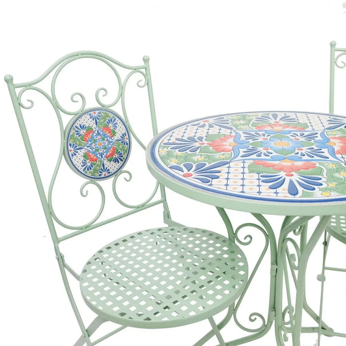 MOSAIC Garden Bistro SET 3 Piece - GREEN Ascalon
