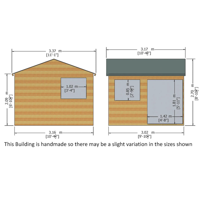 Mammoth Heavy Duty Shed 10' x 10' - Chestnut Mill