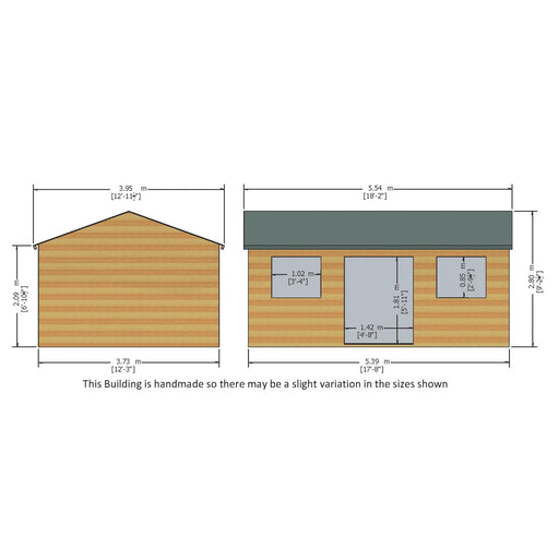 Mammoth Heavy Duty Shed 12' x 18' - Chestnut Mill