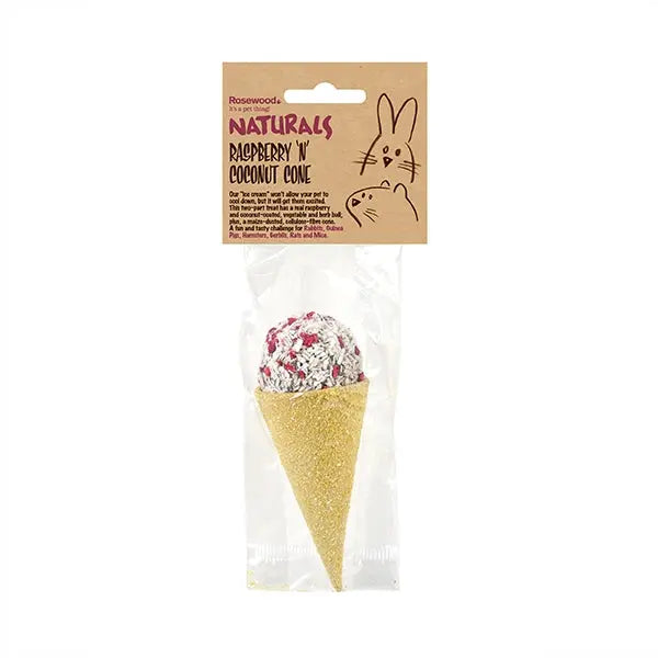 Naturals Rasbery 'n' Coconut Cone 6x 70g - Chestnut Mill