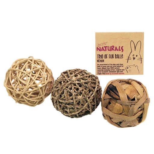 Naturals Trio of Fun Ball Medium PK3 - Chestnut Mill