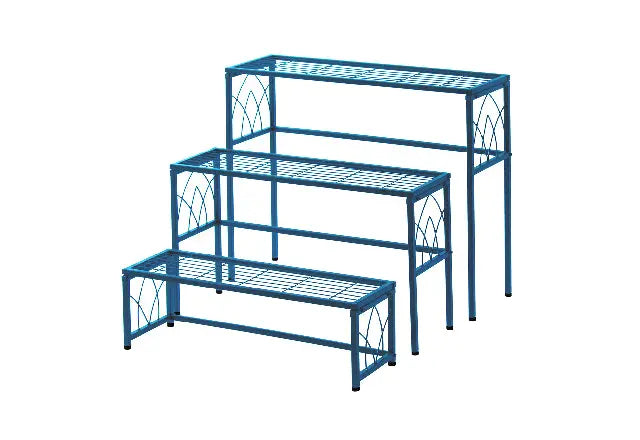 Nesting Plant Stand, Set of 3 - Blue - Chestnut Mill