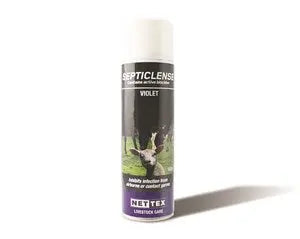 Net-Tex Septiclense Anti-Bacterial Barrier Wound Spray - Violet - 500ml - Chestnut Mill