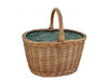 OVAL SHOPPING BASKET with GREEN TWEED COOLER BAG - Chestnut Mill