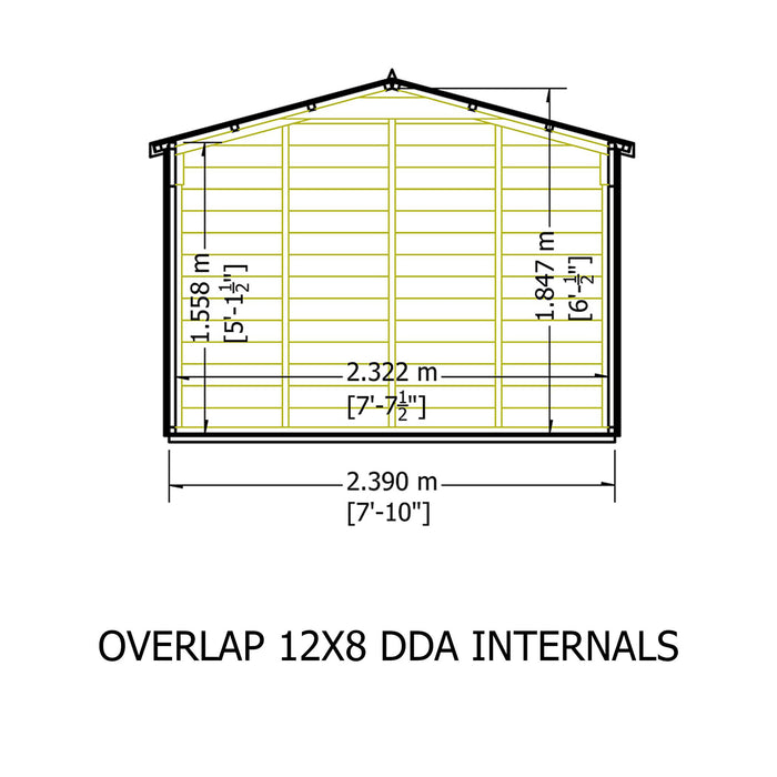 12' x 8' Garden Value - Overlap Double Door Shed