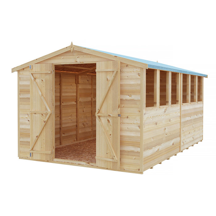 12' x 8' Garden Value - Overlap Double Door Shed