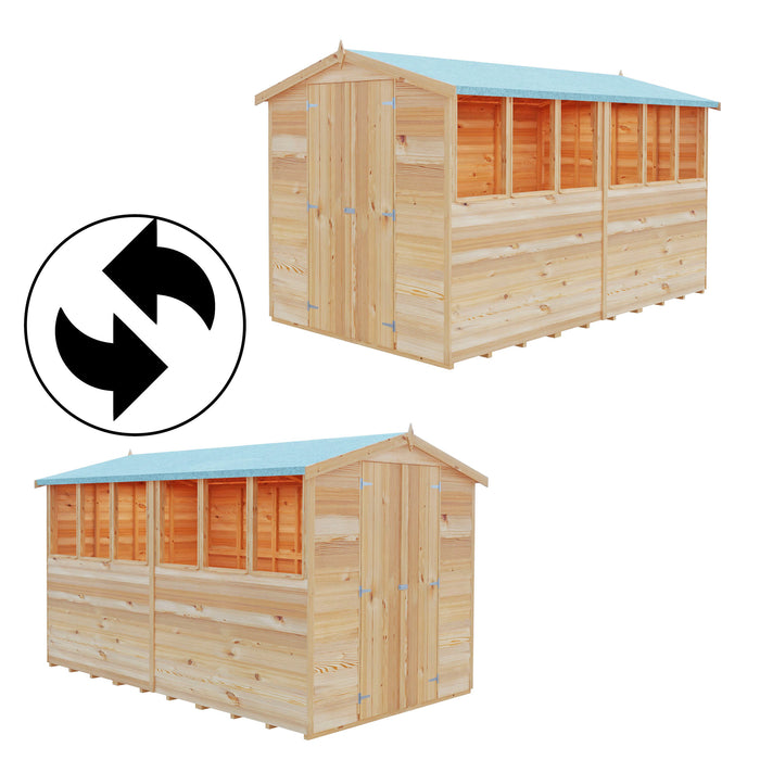 12' x 8' Garden Value - Overlap Double Door Shed