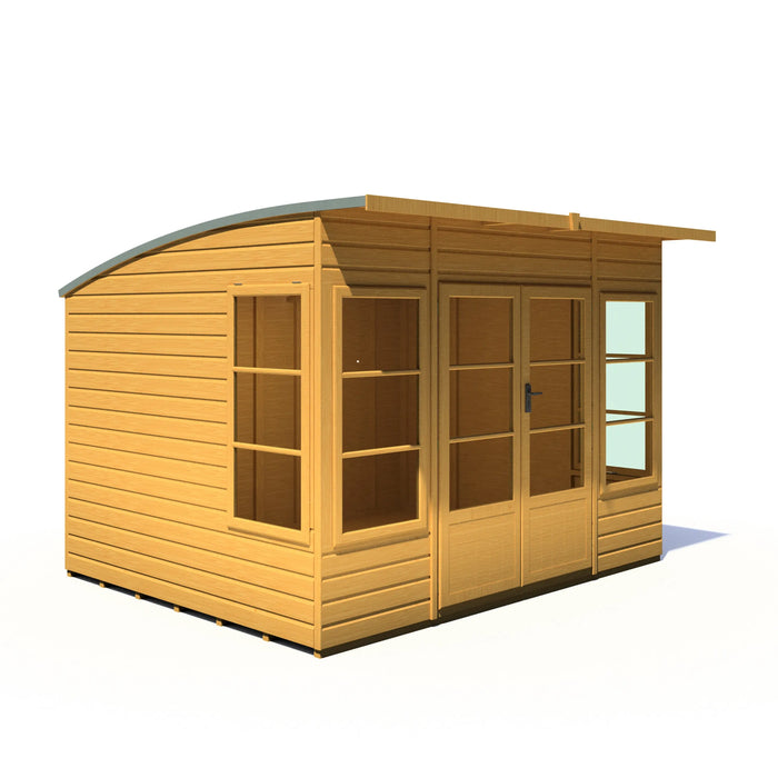 Orchid Summe Summerhouse Shiplap Right Hand Door - 10'x8' - Chestnut Mill