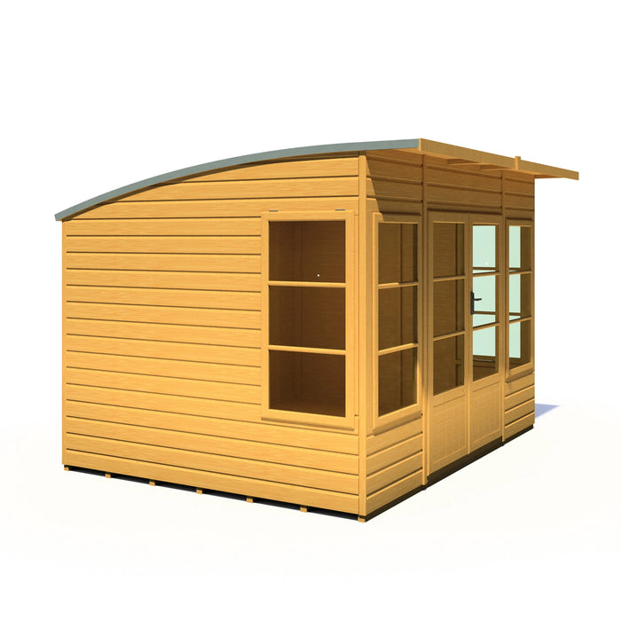 Orchid Summe Summerhouse Shiplap Right Hand Door - 10'x8' - Chestnut Mill