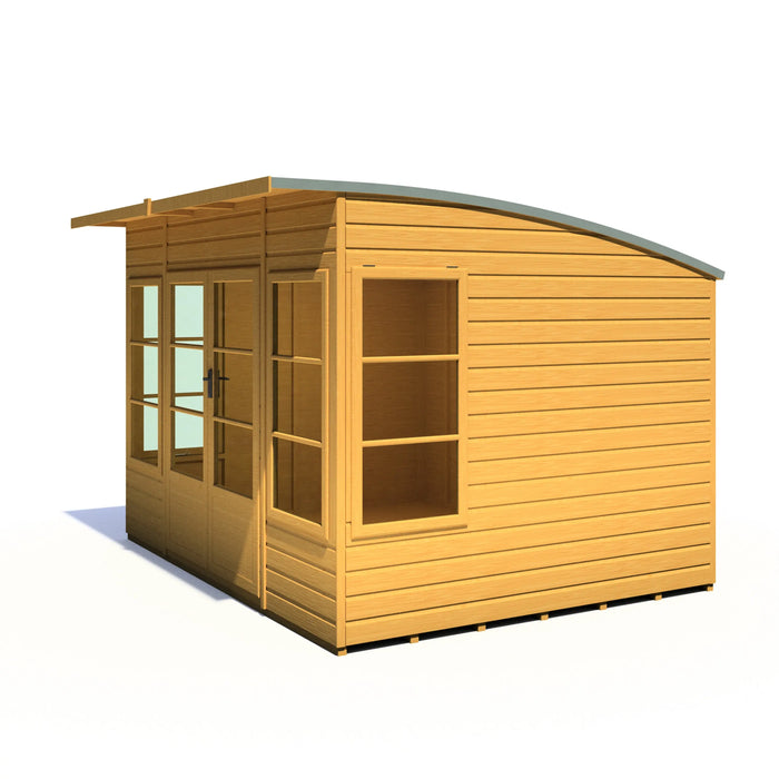 Orchid Summe Summerhouse Shiplap Right Hand Door - 10'x8' - Chestnut Mill