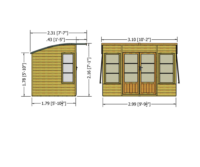 Orchid Summerhouse 10' x 6' - Chestnut Mill