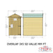 Overlap 3'x5' Single Door Value Garden Shed - Chestnut Mill