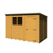 Overlap Single Door Pent 10'x6' Garden Shed - Chestnut Mill