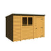 Overlap Single Door Pent 10'x6' Garden Shed - Chestnut Mill