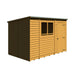 Overlap Single Door Pent 10'x6' Garden Shed - Chestnut Mill