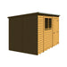 Overlap Single Door Pent 10'x6' Garden Shed - Chestnut Mill