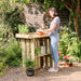 FOLDING GARDEN BAR / POTTING TABLE - Chestnut Mill