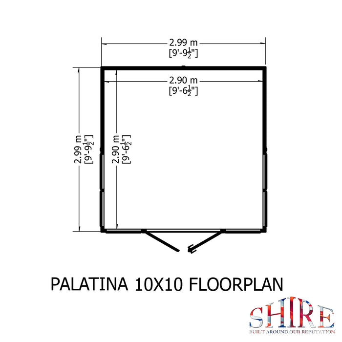 Palatina Summerhouse Shiplap - 10' x 10' - Chestnut Mill