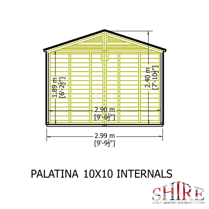 Palatina Summerhouse Shiplap - 10' x 10' - Chestnut Mill