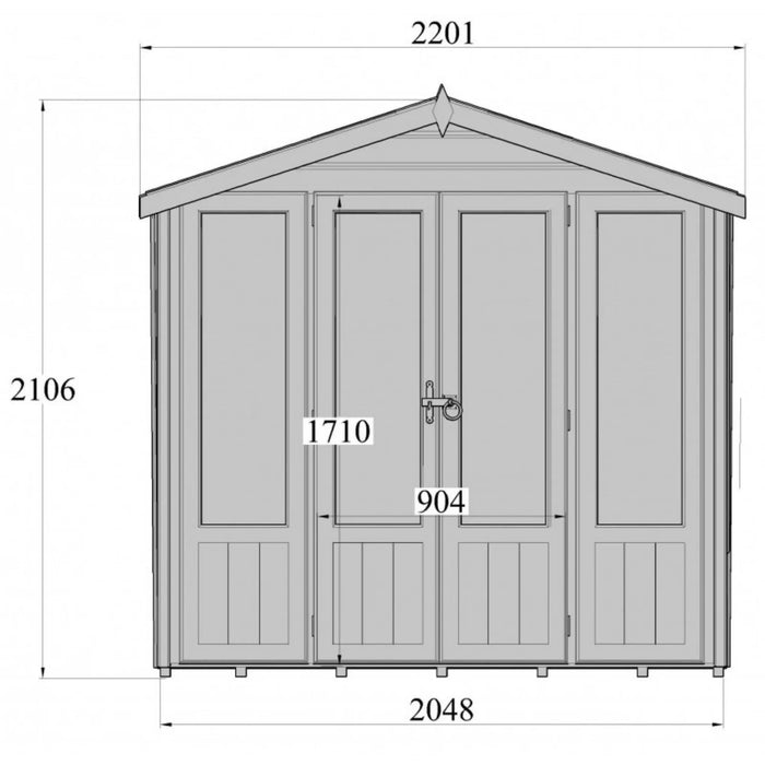 Parham Summerhouse 7' x 7' - Chestnut Mill