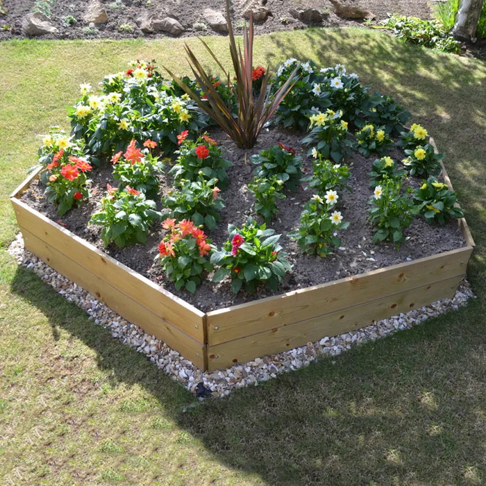 Pentagonal Raised Bed 30 cm High, 120cm each side - Chestnut Mill