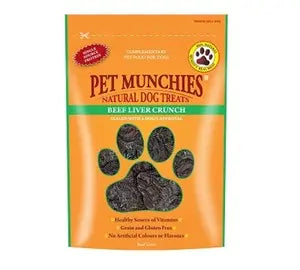 Pet Munchies 100% Natural Beef Liver Treat Crunch Sticks Dog Treats Super Value Multi-Pack 8 x 90g - Chestnut Mill