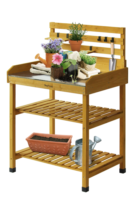 Potting Table - Grey Wash (FSC 100%) - Chestnut Mill