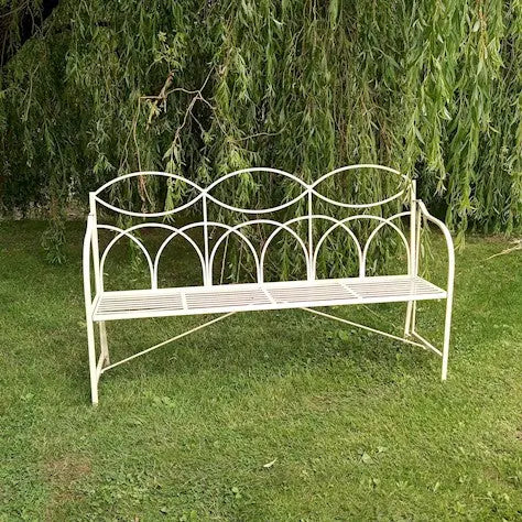 REEDED BENCH - CREAM - Chestnut Mill