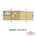 Ranger 12'x10' Double Door Shiplap Shed - Chestnut Mill